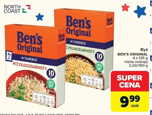 Ryż Ben's Original różne rodzaje promocja w Carrefour