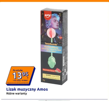 Lizak muzyczny Amos promocja w Action