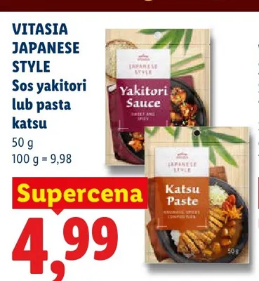 Pasta katsu Vitasia Japanese Style promocja w Lidl