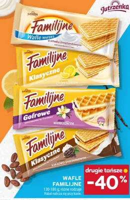 Wafle Familijne o smaku śmietankowym promocja w Stokrotka