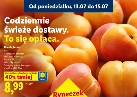 Morele luzem Ryneczek Lidla promocja w Lidl