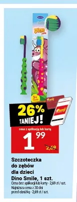 Szczoteczka do zębów dla dzieci Dino Smile promocja w Twój Market