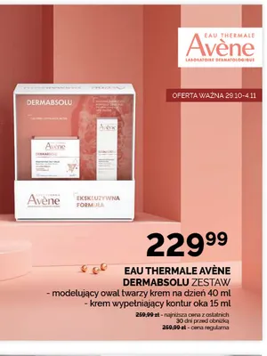 Zestaw Dermabsolu modelujący owal twarzy krem na dzień 40 ml + krem wypełniający kontur oka 15 ml Eau Thermale Avène promocja w Ziko Dermo