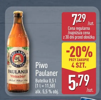 Piwo Paulaner promocja w Aldi