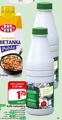 Kefir naturalny Krasula promocja w Dino