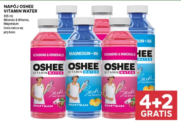 Napój Oshee Vitamin Water Magnesium promocja w Stokrotka