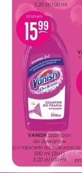 Szampon do dywanów do odkurzaczy Vanish promocja w Drogerie Jasmin