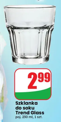 Szklanka do soku 230 ml Trend Glass promocja w Dino