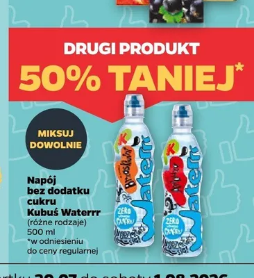 Napój bez dodatku cukru Kubuś Waterrr promocja w Netto