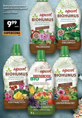 Nawóz do roślin zielonych Agrecol Biohumus promocja w Delikatesy Centrum