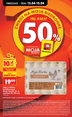 Jaja z chowu ściółkowego promocja w Biedronka