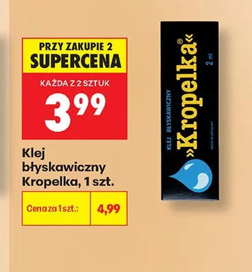 Klej błyskawiczny Kropelka promocja w Biedronka
