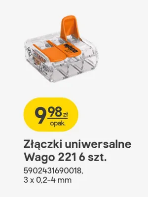 Złączki uniwersalne 221, 6 szt. Wago promocja w Castorama
