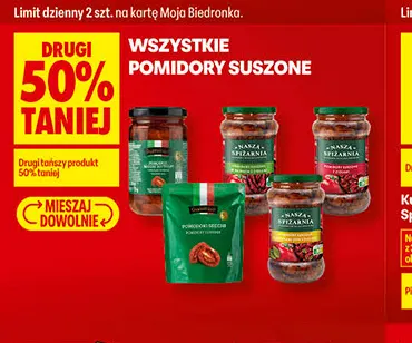Pomidory suszone promocja w Biedronka