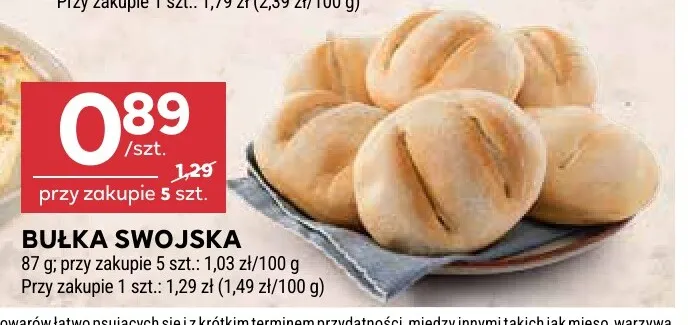 Bułka swojska promocja w Stokrotka