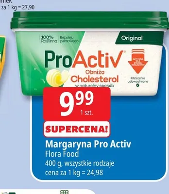 Margaryna Pro Activ Flora Food promocja w Leclerc
