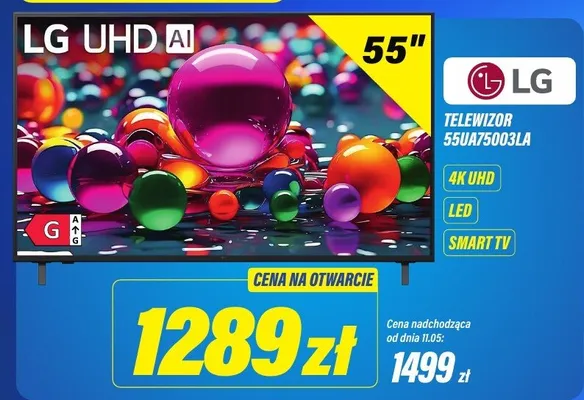 Telewizor LG UHD AI 55" 55UA75003LA 4K LED Smart TV promocja w RTV EURO AGD