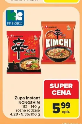 Zupa instant Nongshim Shin Ramyun promocja w Carrefour