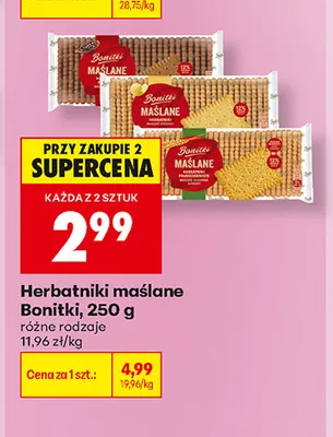 Herbatniki maślane Bonitki promocja w Biedronka