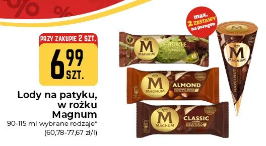Lody w rożku Magnum Hazelnut promocja w Społem Częstochowa