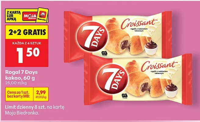 Rogal croissant kakao promocja w Biedronka