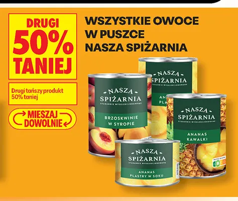 Ananas w puszce Nasza Spiżarnia plastry w soku promocja w Biedronka