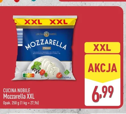 Mozzarella XXL Cucina Nobile promocja w Aldi