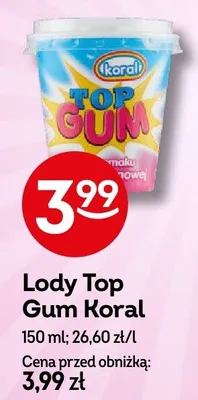 Lody Top Gum Koral promocja w Żabka