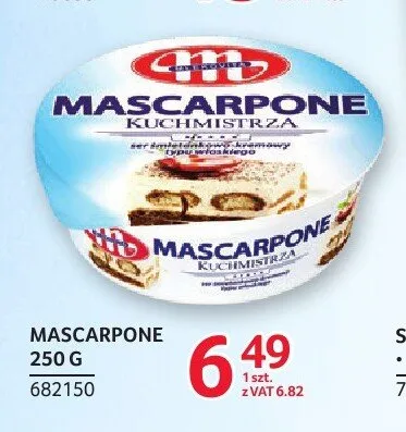 Mascarpone Kuchmistrza Mlekovita 250g promocja w Selgros