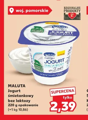 Jogurt śmietankowy bez laktozy Maluta promocja w Kaufland