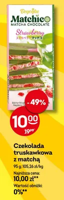 Czekolada truskawkowa z matchą Matchico Beyoglu promocja w Żabka