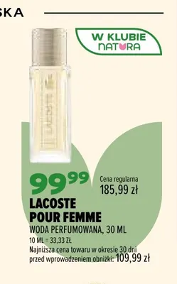 Woda perfumowana Pour Femme Lacoste promocja w Drogerie Natura