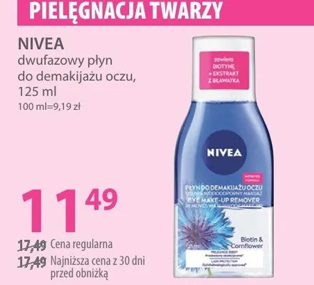 Dwufazowy płyn do demakijażu oczu promocja w Hebe