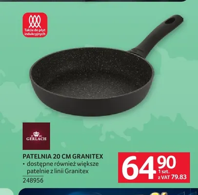 Patelnia 20 cm Granitex Gerlach promocja w Selgros