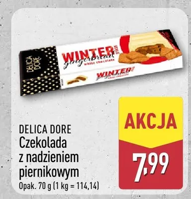 Czekolada z nadzieniem piernikowym promocja w Aldi