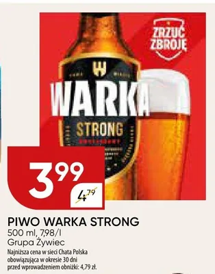 PIWO WARKA STRONG promocja w Chata Polska
