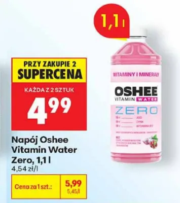 Napój Oshee Vitamin Water Zero promocja w Biedronka