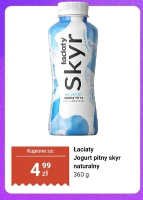 Jogurt pitny Skyr naturalny Łaciate promocja w Dino