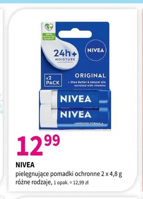 Pielęgnujące pomadki ochronne Nivea 2-pak promocja w Drogerie Polskie