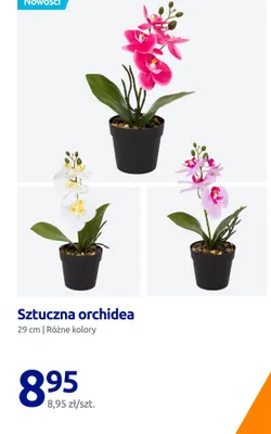 Sztuczna orchidea biała 29cm promocja w Action