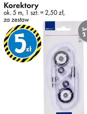 Korektory ok. 5 m, 1 szt. = 2,50 zł promocja w Tedi