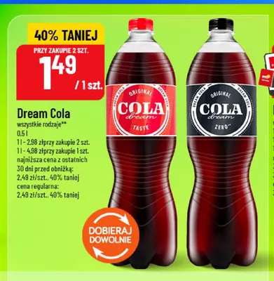 Napój gazowany Dream Cola Taste promocja w POLOmarket