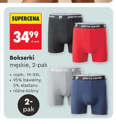 Bokserki męskie Pierre Cardin 2-pak promocja w Biedronka