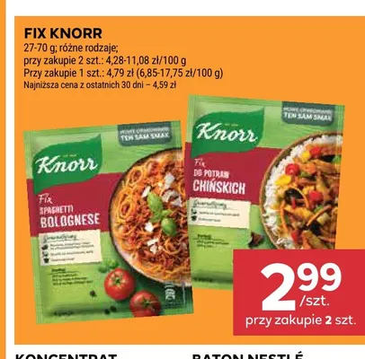 Fix Knorr Spaghetti Bolognese promocja w Stokrotka