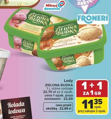 Lody Karmel z Solą Zielona Budka promocja w Carrefour