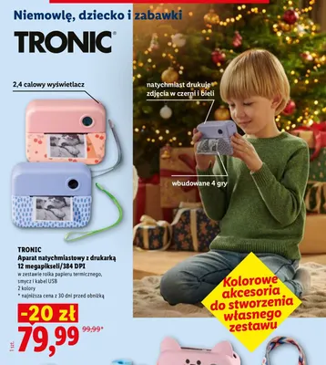 Aparat natychmiastowy z drukarką Tronic promocja w Lidl