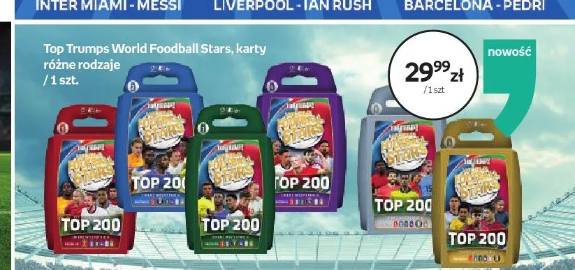 Karty Top Trumps World Foodball Stars promocja w Dzień Dziecka