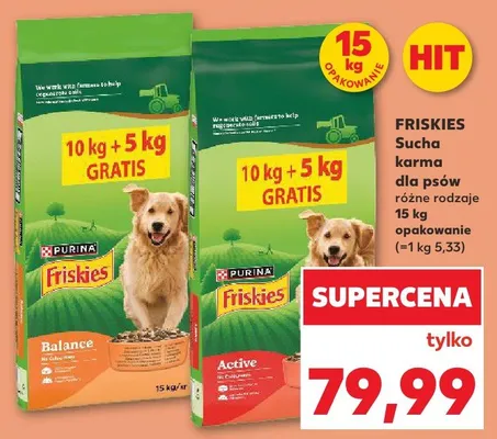 Sucha karma dla psów różne rodzaje promocja w Kaufland