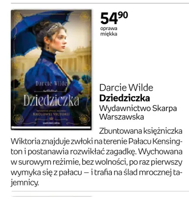 Książka Dziedziczka Darcie Wilde oprawa miękka promocja w Empik
