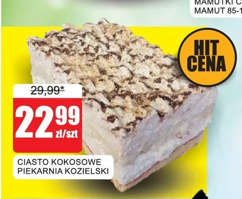 Ciasto kokosowe Piekarnia Kozielski promocja w Bingo